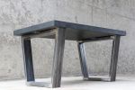 Modern Black Quartersawn White Oak and Steel Coffee Table | Tables by Hazel Oak Farms. Item composed of steel