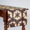 Raffia Shibori Table Runner - Turtle Pattern - Brown Black | Linens & Bedding by Tanana Madagascar. Item made of cotton with fiber