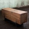 Razor Beam Bench in Walnut | Reclaimed Wood Bench | Benches & Ottomans by Alabama Sawyer. Item made of walnut