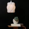 Wavy 3D Printed Pendant Light: Modern Hanging Lamp | Lamps by Spacecraft Furnishing