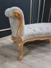 French Style Chaise Lounge / Aged Gold Leaf Frame/ Hand Carv | Couches & Sofas by Art De Vie Furniture