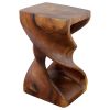 Haussmann® Wood Rectangular Double Twist 12 in x 14 in x 23 | End Table in Tables by Haussmann®
