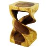 Haussmann® Wood Double Twist Stool Table 12 in SQ x 20 in | Chairs by Haussmann®
