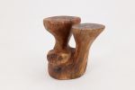 Logniture, Walnut Solid Wood Sculptural Side Table, Original Contemporary Design | Tables by Logniture