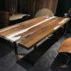 Epoxy Dining White Resin Table | Dining Table in Tables by Ironscustomwood. Item composed of walnut and metal