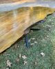 Custom order Louisiana sinker cypress solid slab dinning table | Dining Table in Tables by Pelican State Woodworks