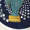 Shri Krishna Crystallise Flute Icon Artwork For Spiritual, R | Embroidery in Wall Hangings by MagicSimSim