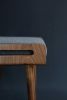 Stool / Seat in Solid Walnut Board | Chairs by Manuel Barrera Habitables. Item composed of walnut and fabric
