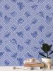 Trellis - Magnolia Warblers - Blue Birds - Wallpaper Print | Wall Treatments by Sean Martorana. Item made of paper