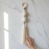 Hand-Knotted Cotton Macrame Tapestry, 35 Inch Boho Wall Hanging, Natural Fiber Art | Macrame Wall Hanging in Wall Hangings by İnanç Yılmaz