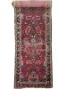 NARROW & LONG Deep Strawberry w/ Teal, Sage Green & Lavender | Runner Rug in Rugs by The Loom House. Item composed of fabric and fiber