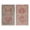 Pale Color Pair of Small Oushak Rugs, Traditional Handwoven | Area Rug in Rugs by Vintage Pillows Store. Item made of cotton & fiber