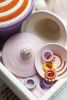 fret mini basket blush | Serveware by Charlie Sprout. Item made of fabric