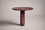 Marylou Rosso Levanto Red Marble Round Table | Dining Table in Tables by HamamDecor LLC