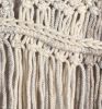 Ivory Grey Wool Macrame Wall Hanging: Hand Knitted Boho Tapestry Fiber Art | Wall Hangings by Swiflo