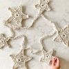 Giant Crochet Star Garland DIY KIT | Ornament in Decorative Objects by Flax & Twine. Item composed of cotton