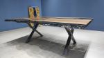 Custom Dark Walnut Resin Dining Table, Kitchen table | Tables by LuxuryEpoxyFurniture. Item made of wood & synthetic