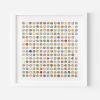 Two Hundred and Fifty Six World Map Dots Collage With Gold Leaf | Paintings by Amelia Coward