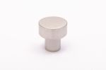 Dot 18 Brushed Stainless Steel Knob | Hardware by Windborne Studios. Item made of brass