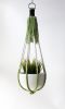 Tassel-Free Macrame Plant Hanger – Apple Green – 26” Hand-Dyed Indoor Planter | Plants & Landscape by Freefille