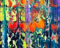 In the Woods | Oil And Acrylic Painting in Paintings by Checa Art. Item composed of canvas