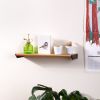 Cedar Floating Shelf with Hardwood Accent: Solid Wood Display | Shelving in Storage by Spacecraft Furnishing