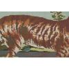 Vintage Tiger Kilim Rug - Animal Tapestry 6'8" X 9'4" | Area Rug in Rugs by Vintage Pillows Store. Item composed of cotton and fiber