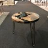 Custom Round Clear Coffee Table | Tables by Ironscustomwood. Item composed of wood and metal