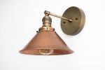 Copper Shade - Wall Sconce Light - Model No. 4665 | Sconces by Peared Creation. Item composed of brass