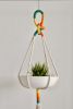 Modern Color Block Macrame Plant Hanger – 37” Handmade Boho Hanging Planter | Plants & Landscape by Freefille