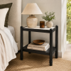Ellpa Mango wood & marble side table-Ebnoy | End Table in Tables by Mango Furniture Co. Inc.