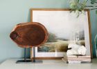 Wood Slice on Stand | Sculptures by Hazel Oak Farms. Item made of walnut