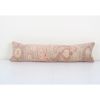 Pale Wool Rug Lumbar Pillow Cover with Pastel Color, Vintage | Cushion in Pillows by Vintage Pillows Store
