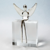 Angel figure in Gloss Silver | Sculptures by YENNY COCQ