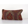 Lumbar Cicim Pillow Cover - Organic Brown Jajim Pillow Cover | Cushion in Pillows by Vintage Pillows Store