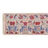 Suzani Tapestry With Bird Design, Animal Pictorial Silk on S | Tablecloth in Linens & Bedding by Vintage Pillows Store