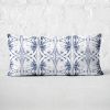 Audrina Light Blue 12x24 Lumbar Pillow Cover | Pillows by Brandy Gibbs-Riley