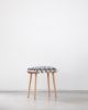 Sterling Grey Velvet Woven Stool | Chairs by Knots Studio