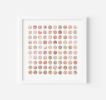One Hundred Pink Map Dots Collage | Paintings by Amelia Coward