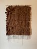 CUSTOM Suede and Chain Woven Wall Hanging | Mixed Media by Mpwovenn Fiber Art by Mindy Pantuso. Item composed of leather and fiber