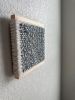 Woven Tile- Blue and White | Wall Sculpture in Wall Hangings by Mpwovenn Fiber Art by Mindy Pantuso