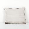 Square Handwoven Striped Kilim Hemp Cushion, Bohemian Hemp P | Pillows by Vintage Pillows Store