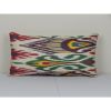 Silk Ikat Cushion - Ikat Lumbar Pillowcase - Decorative Hand | Pillows by Vintage Pillows Store