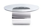 Cufflink Cocktail table | Tables by Greg Sheres. Item made of steel with glass