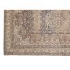 Vintage Handmade Medallion Floral Area Rug Oushak Beige | Rugs by Vintage Pillows Store. Item composed of cotton and fiber