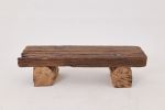 Logniture, Reclaimed Oak Wood Brutalist Bench, Natural and Eco Friendly | Benches & Ottomans by Logniture