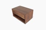 Modern Floating Nightstand | Walnut | Storage by Caleth