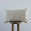 Nubby Cream & Beige Wool Lumbar Pillow 14x22 | Pillows by Vantage Design