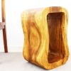 Haussmann® Wood Wave Bench 24 in x 13.5 x 15 inch High Oak | Benches & Ottomans by Haussmann®