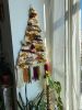 XL boho woven wall hanging Christmas tree in silver, gold, m | Macrame Wall Hanging in Wall Hangings by Awesome Knots. Item composed of wool